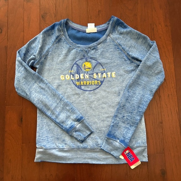 NWT Women’s Golden State Warriors Retro Logo Burnout
Crew Neck Sweatshirt M blue - Picture 2 of 9